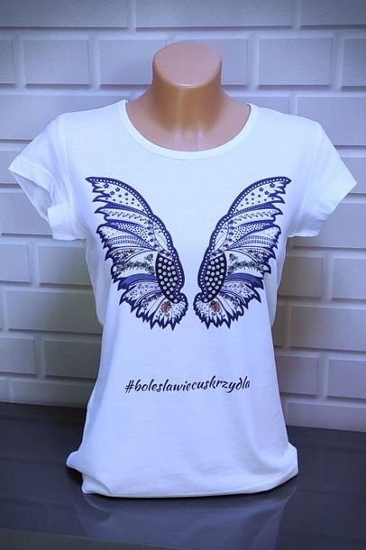 Koszulka Damska - #boleslawiecuskrzydla - biała (1)