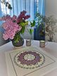Serwetka -  XL fioletowy kwiat wlk 45x45 cm (2)